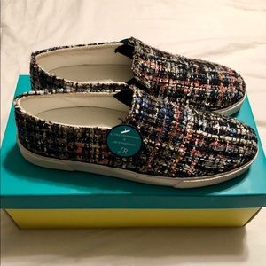 Jack Rogers Anna Tweed Slide Sneakers - Brand New